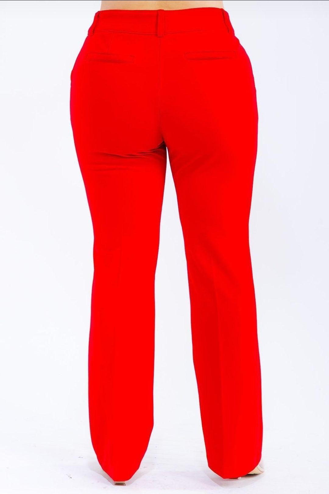 Red Straight Leg Pants