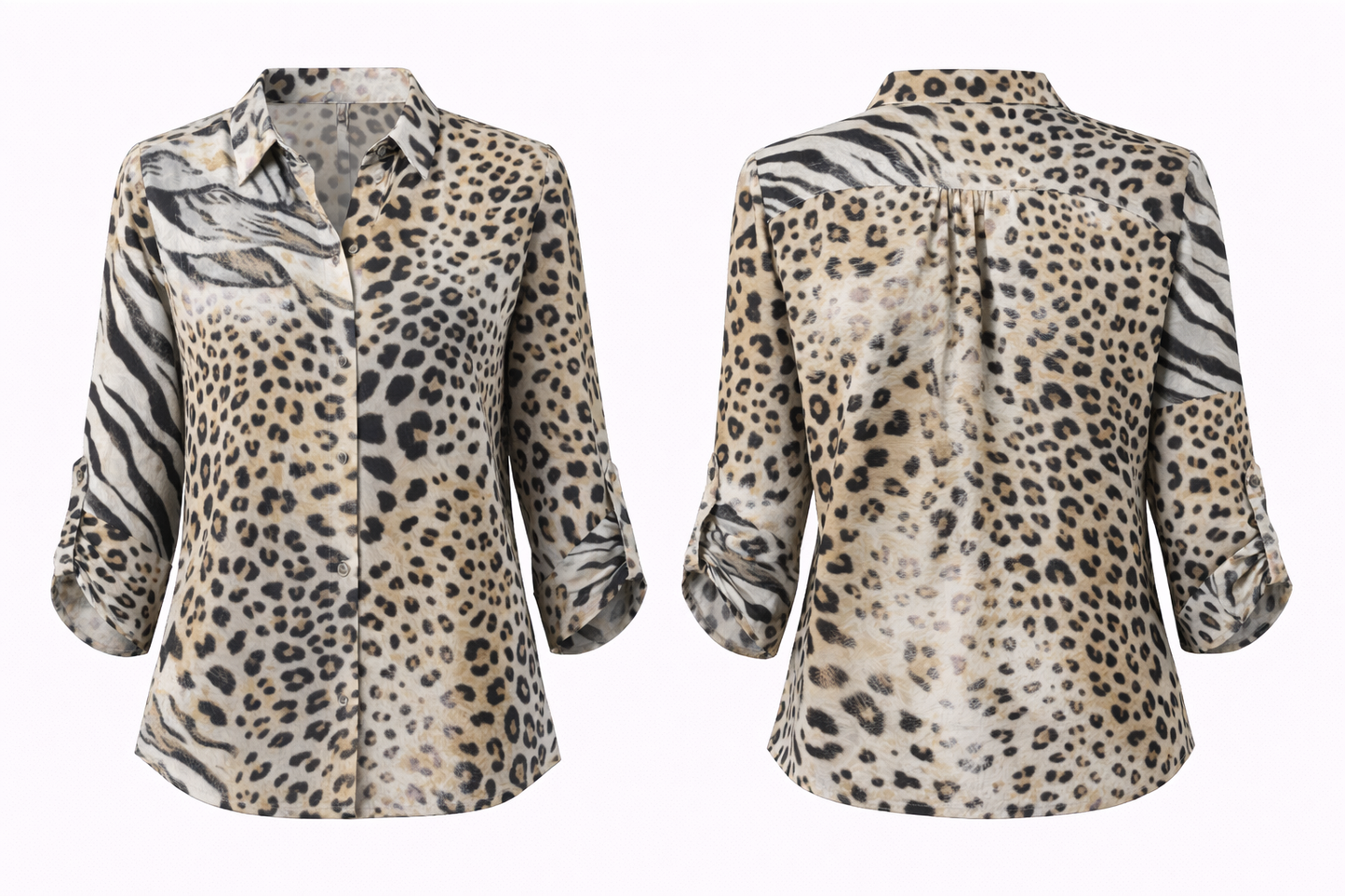 Button Down Printed Blouse