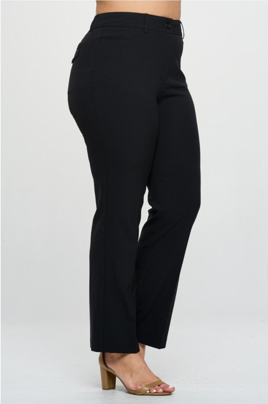 Boot Cut Dress Pants-Plus size