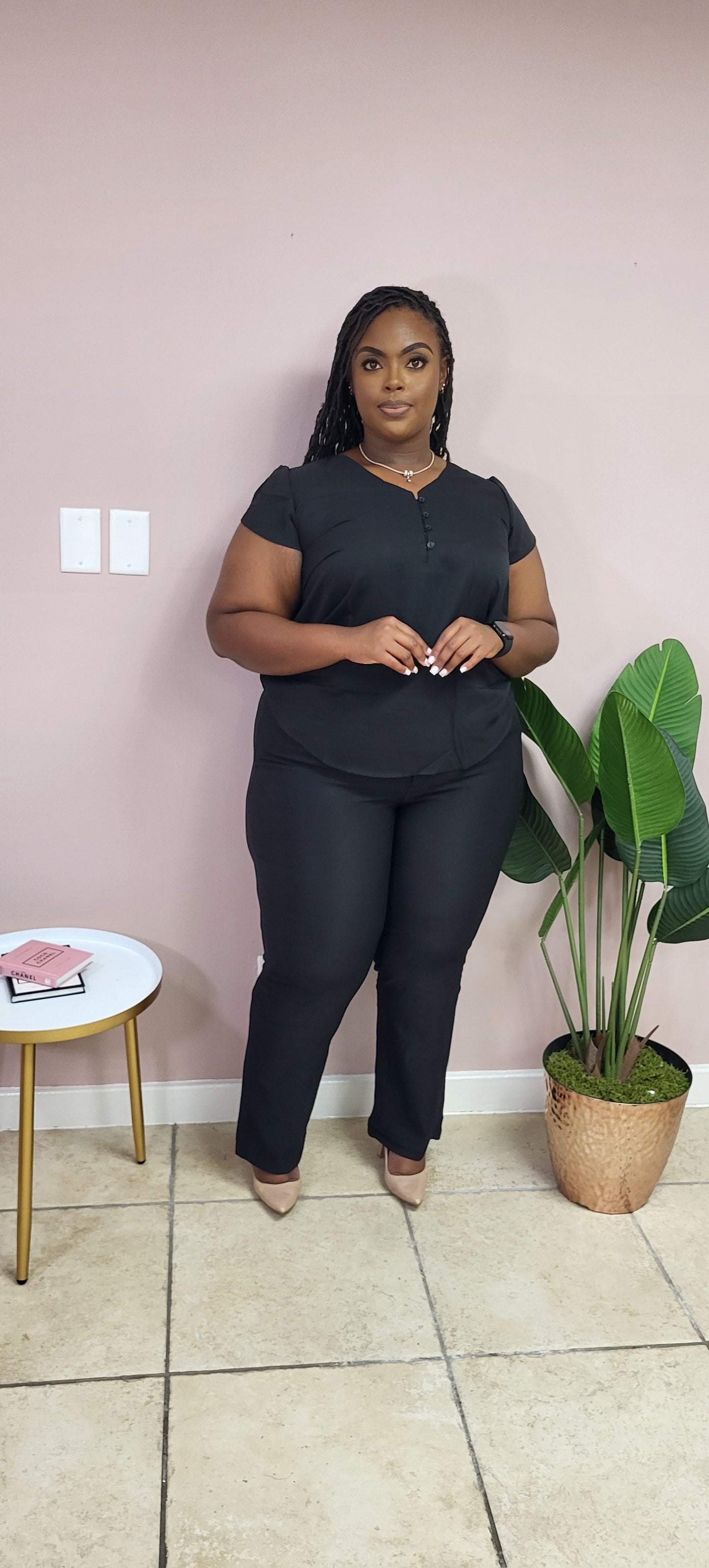Butterfly Sleeve Blouse-Plus Size