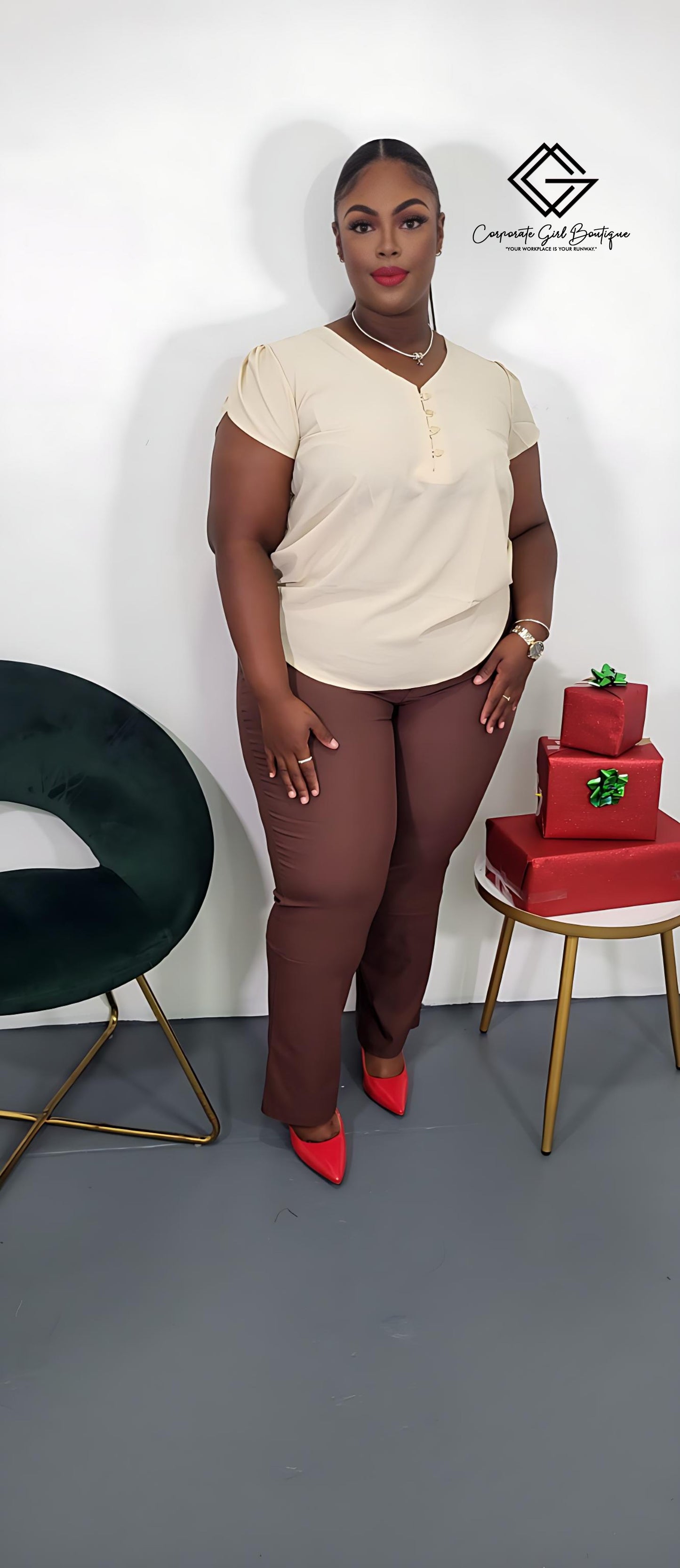 Butterfly Sleeve Blouse-Plus Size