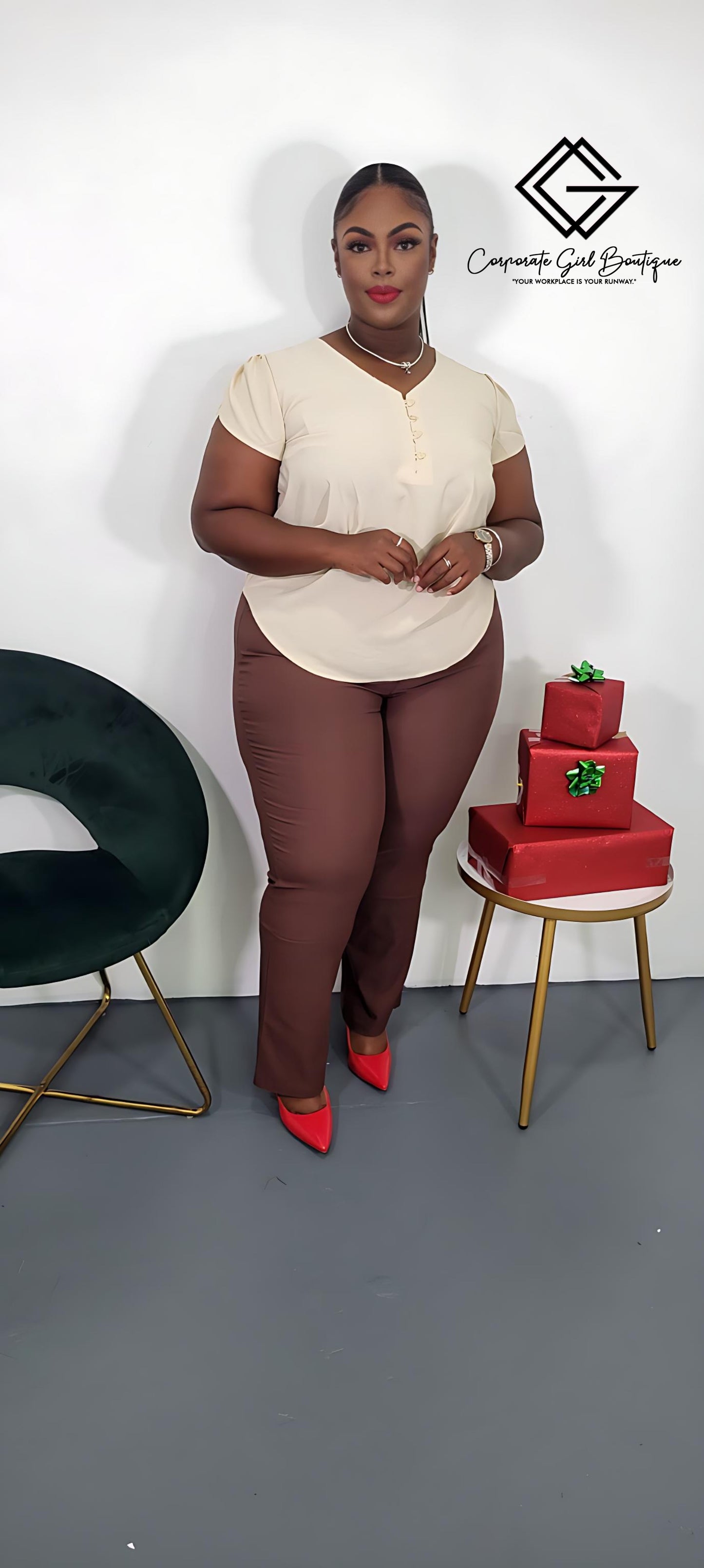 Butterfly Sleeve Blouse-Plus Size