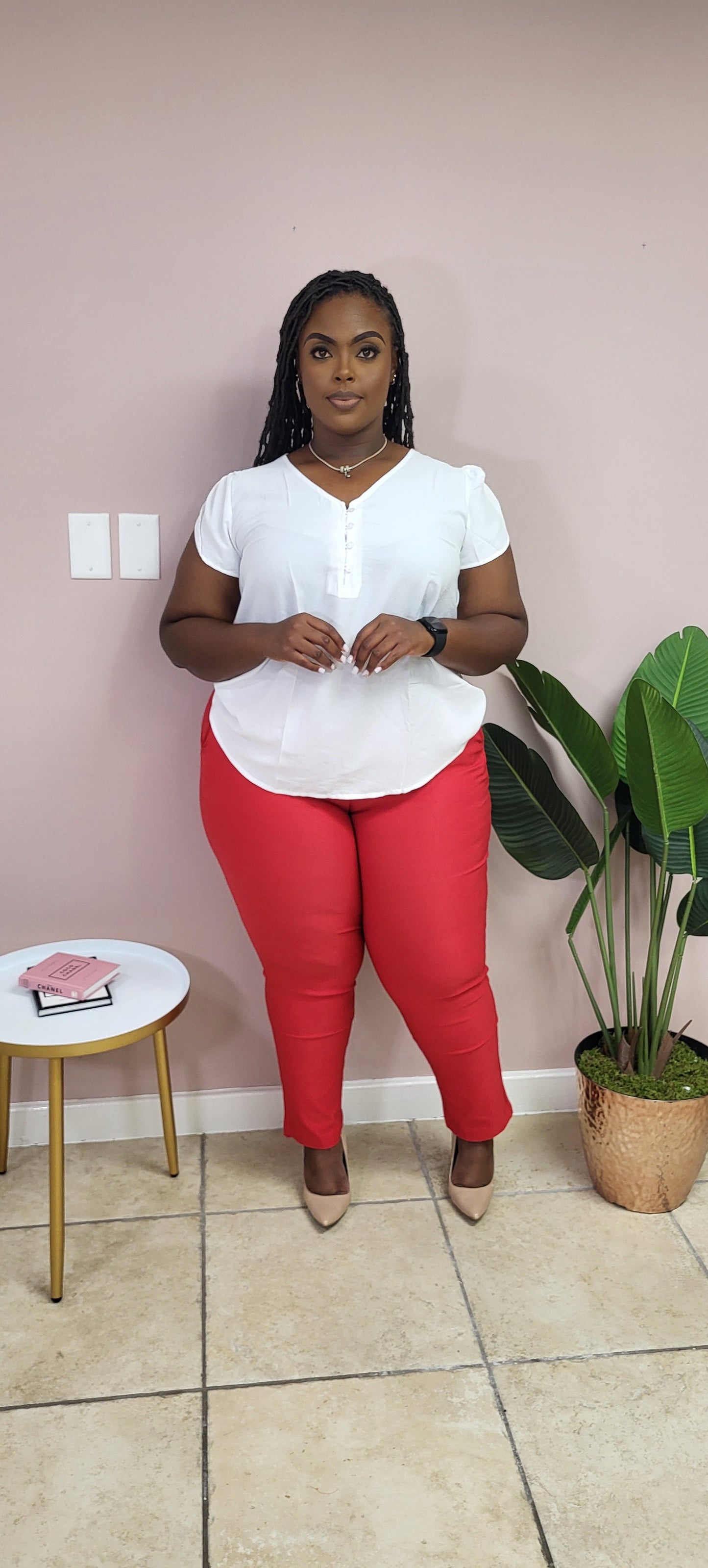 Butterfly Sleeve Blouse-Plus Size