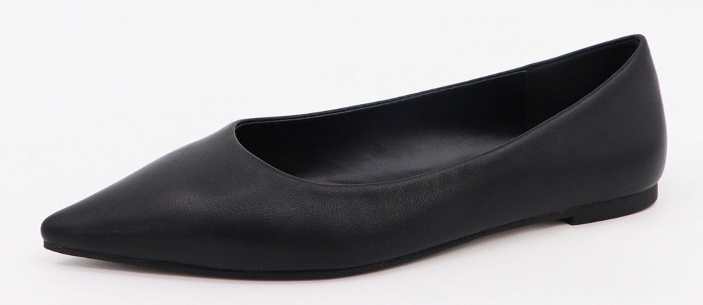 Pointed Toe Black Flats