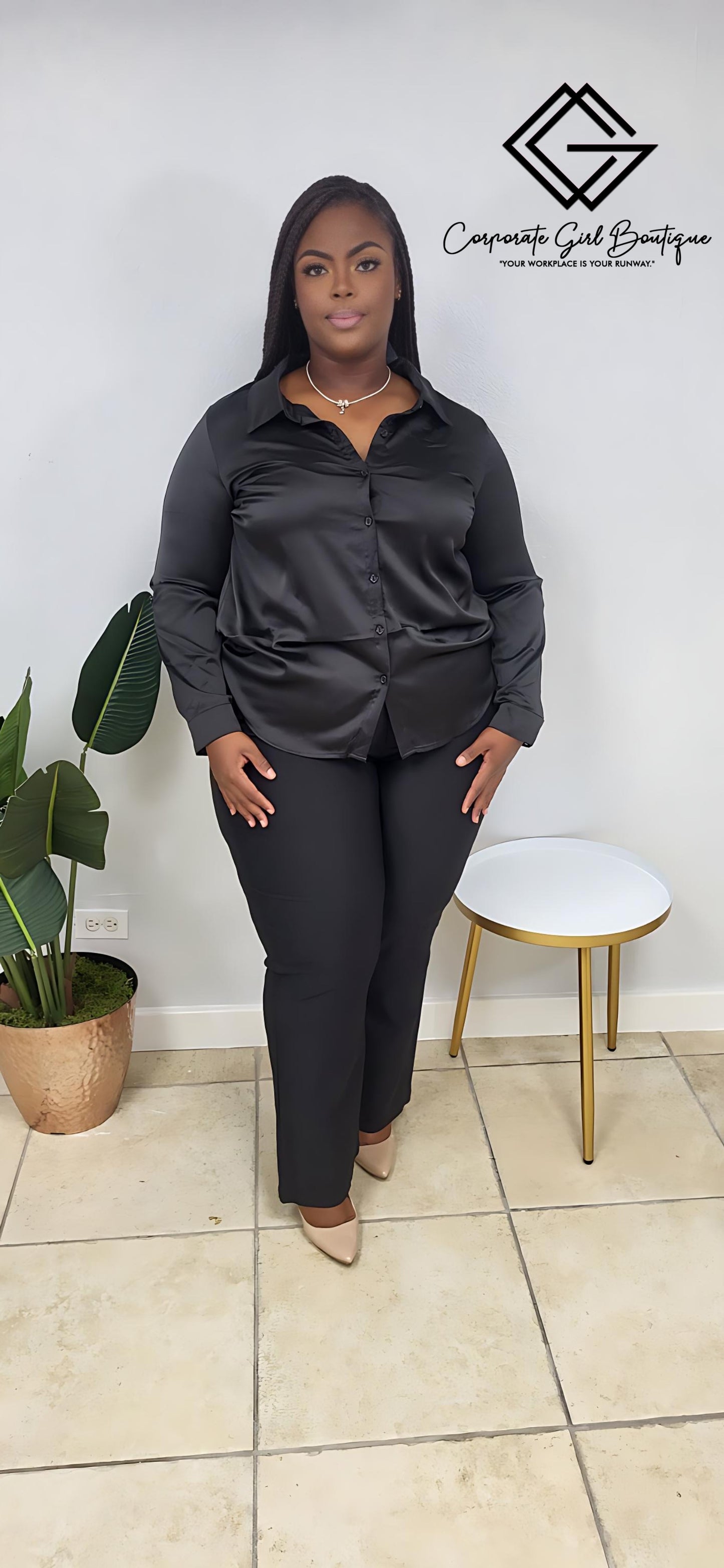 Office Worthy Orange Blouse-Plus size Blouse