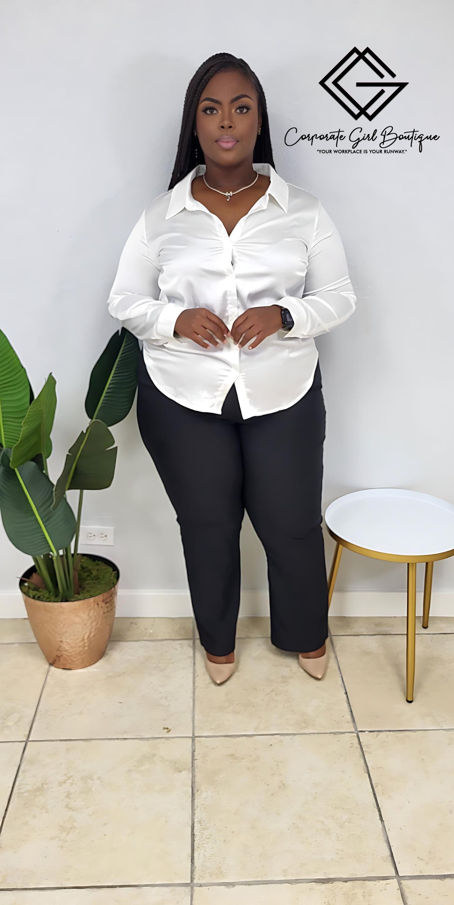 Office Worthy Orange Blouse-Plus size Blouse
