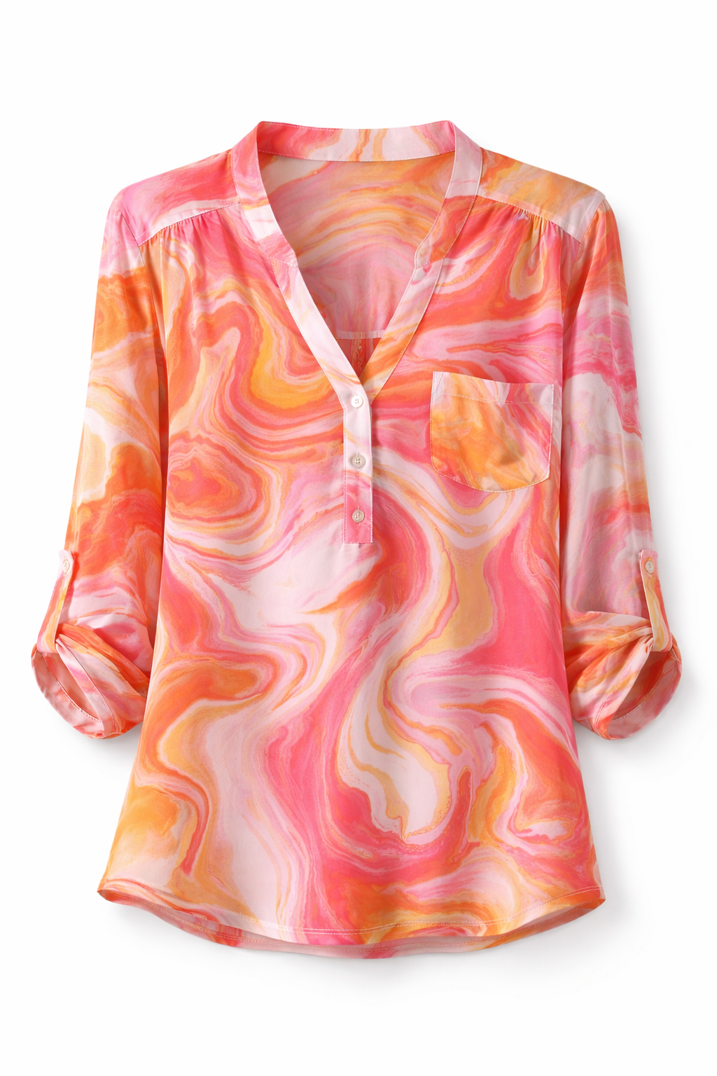 Sunset Swirl Blouse- Plus Size