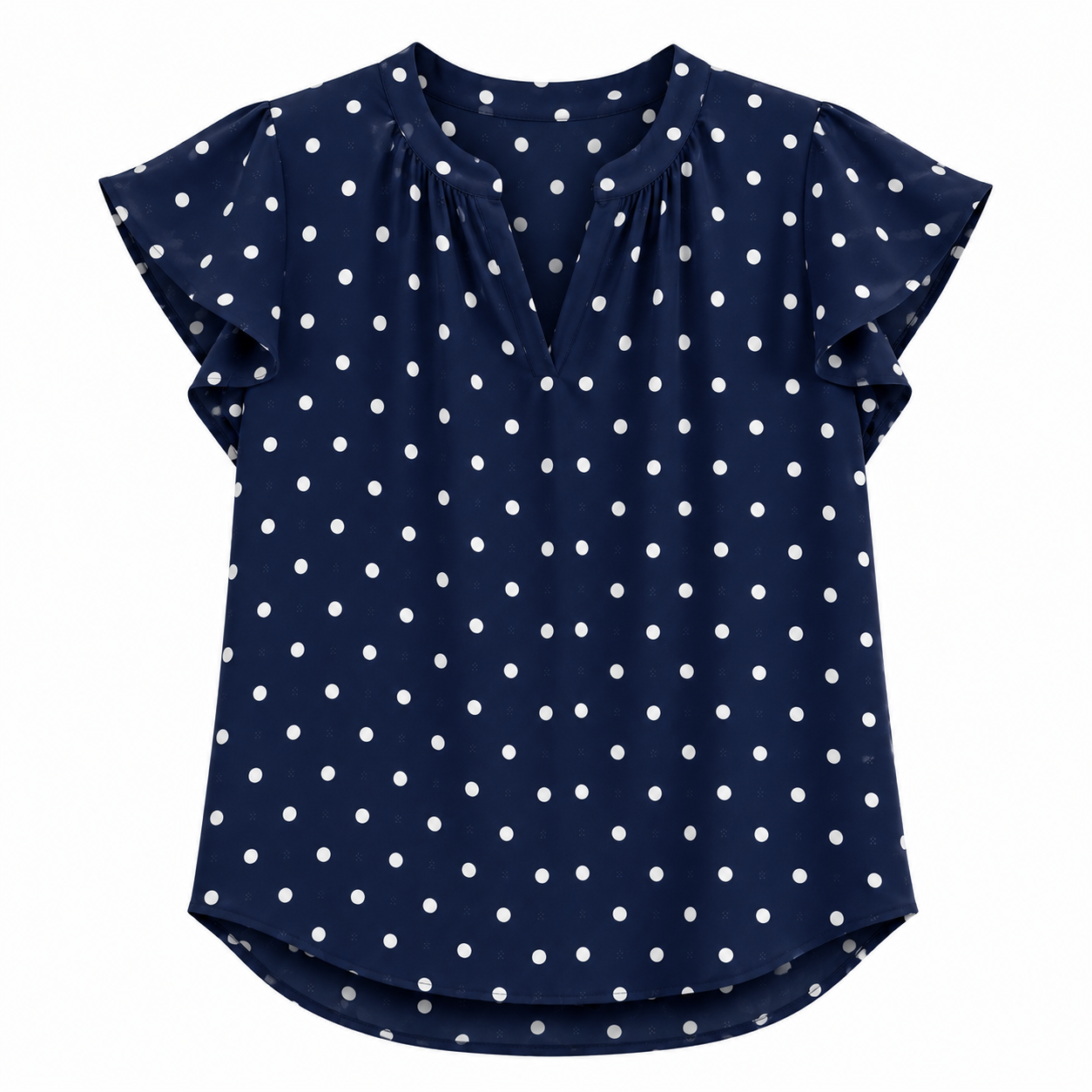 Polka Dot Short Sleeve Blouse