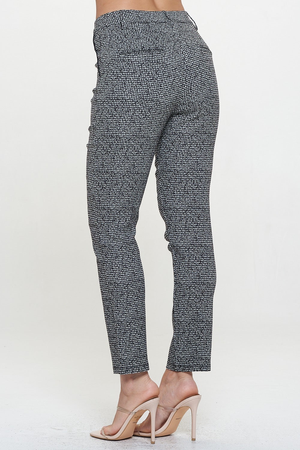 Textured Slim Fit Ankle Pants