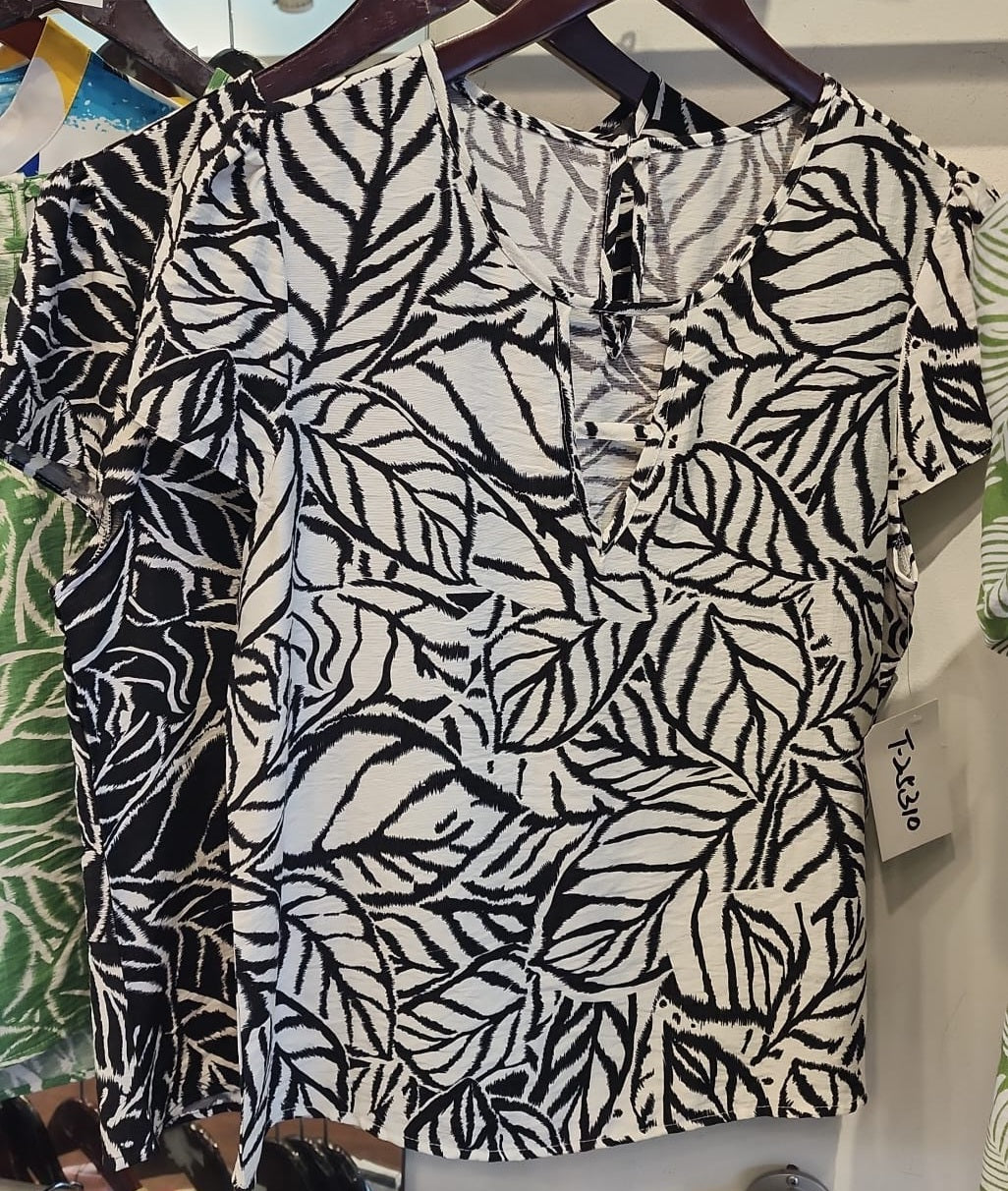 Leaf V Neck Blouse
