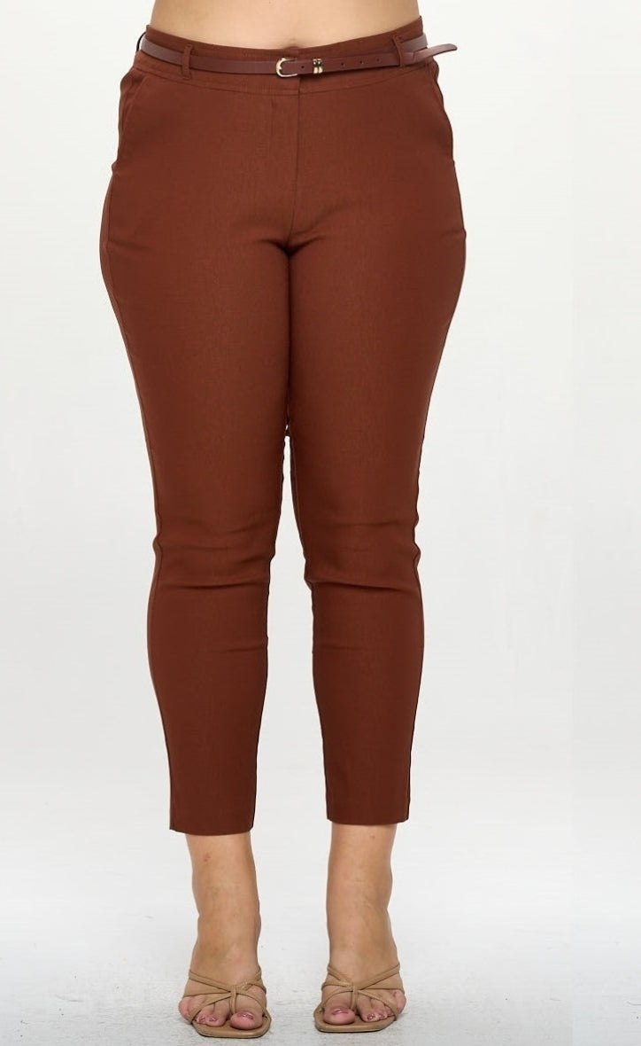 Chino Pixie Ankle Pants- Plus Size