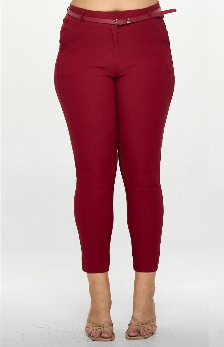 Chino Pixie Ankle Pants- Plus Size