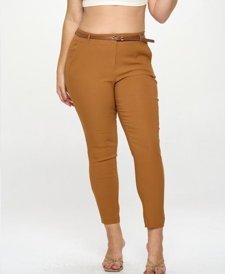 Chino Pixie Ankle Pants- Plus Size