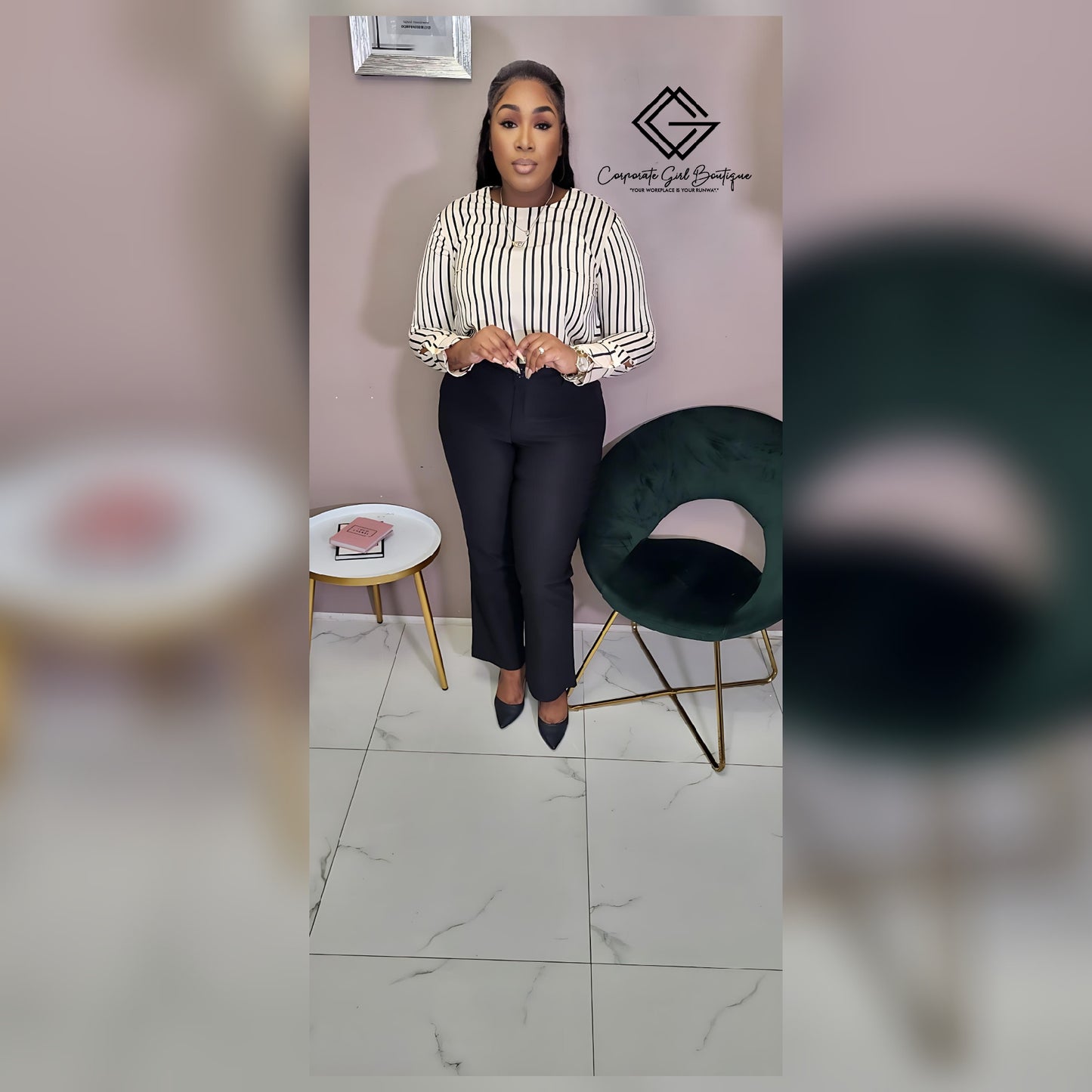 Executive Stripped Blouse