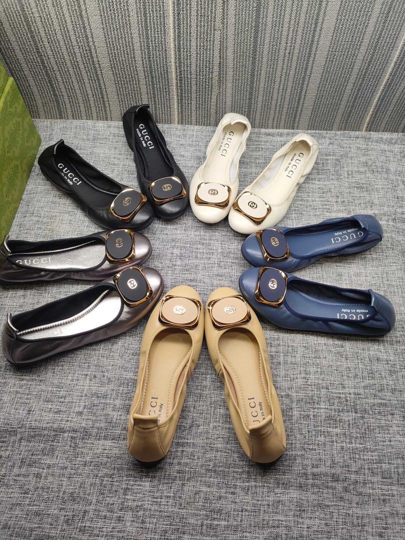 Gucci Buckle Ballet Flats