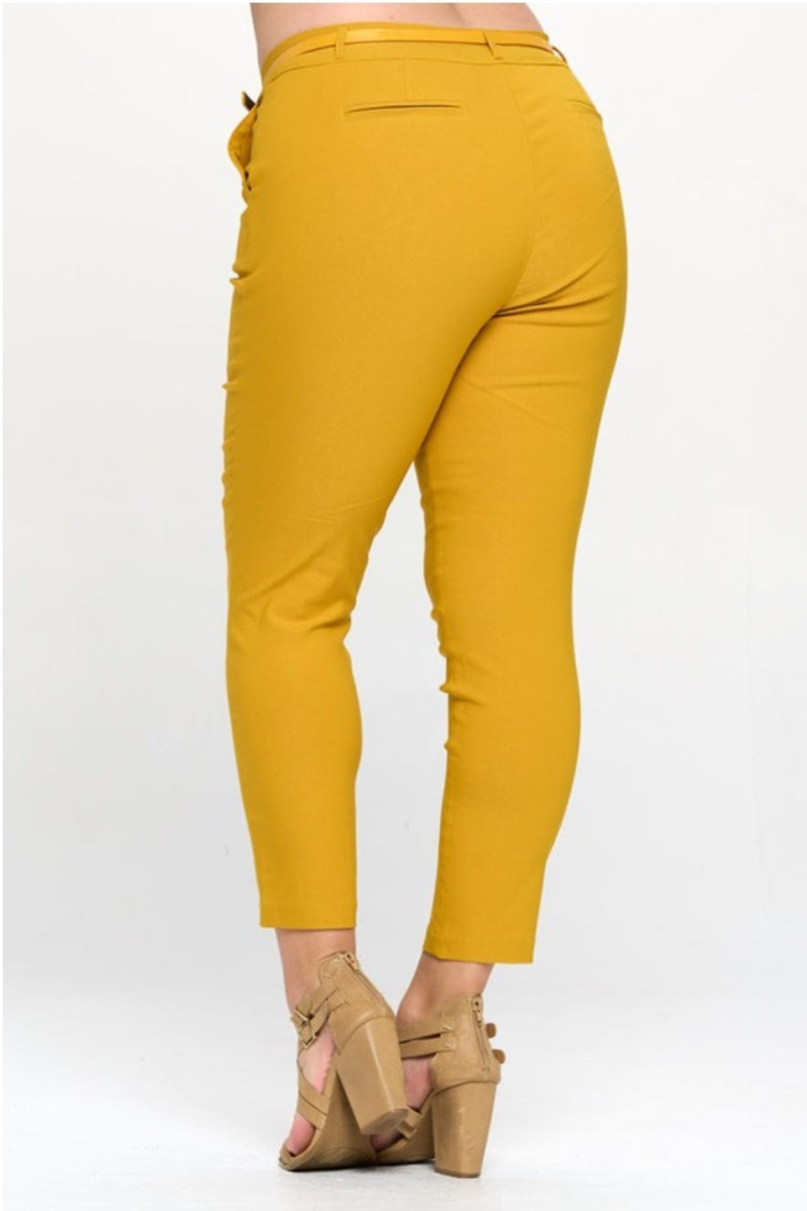 Chino Pixie Ankle Pants- Plus Size