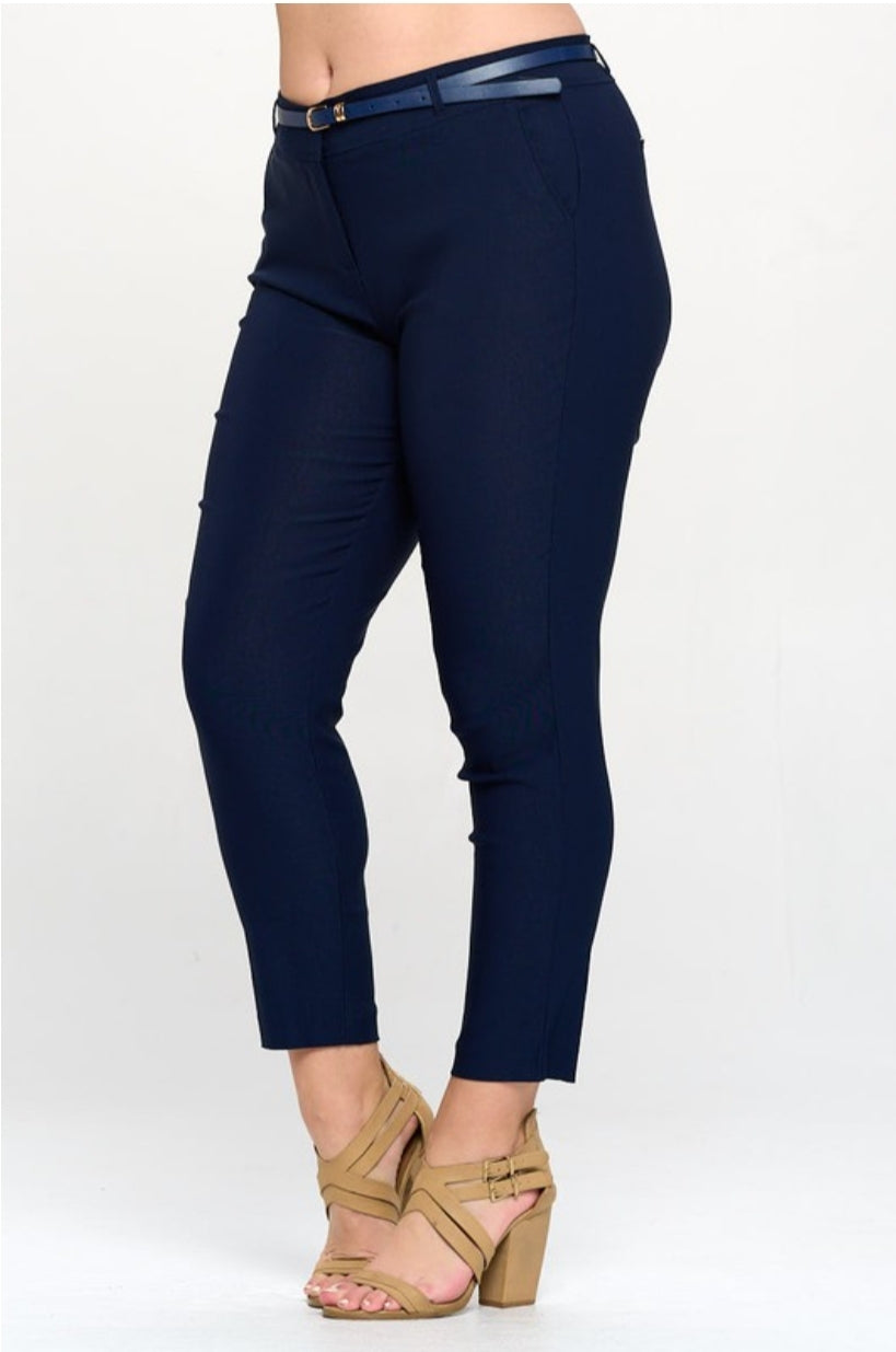 Chino Pixie Ankle Pants- Plus Size