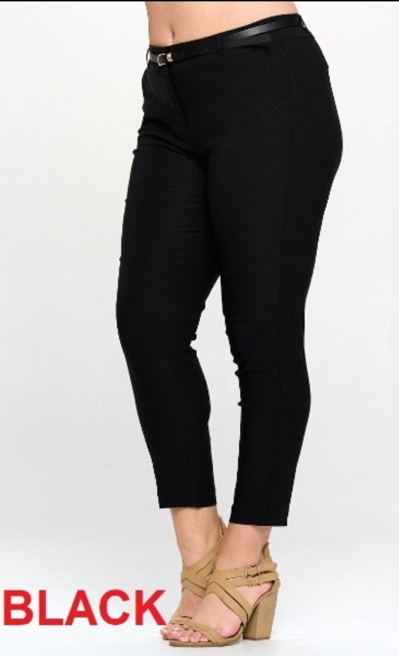 Chino Pixie Ankle Pants- Plus Size