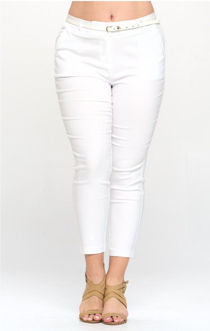 Chino Pixie Ankle Pants- Plus Size