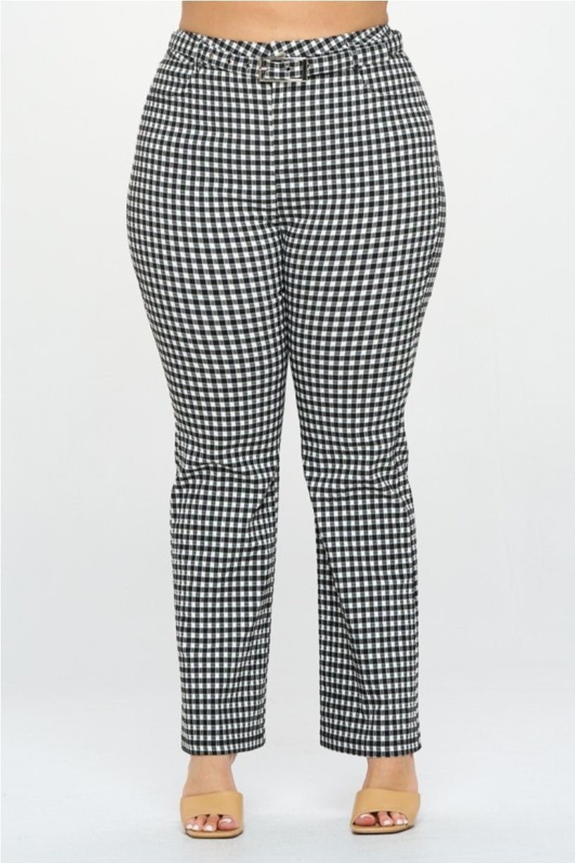 Must Have Checkered Pants- Plus Size