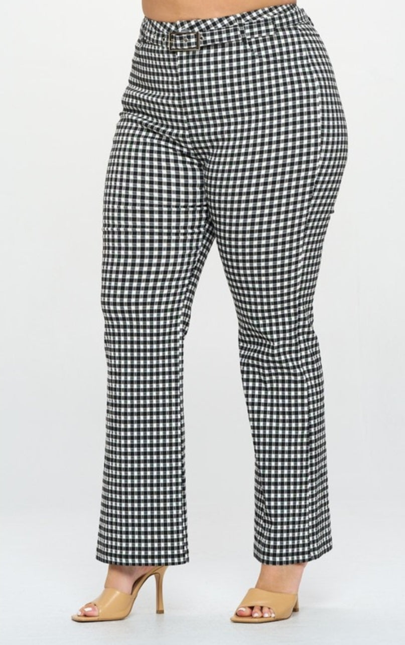 Must Have Checkered Pants- Plus Size