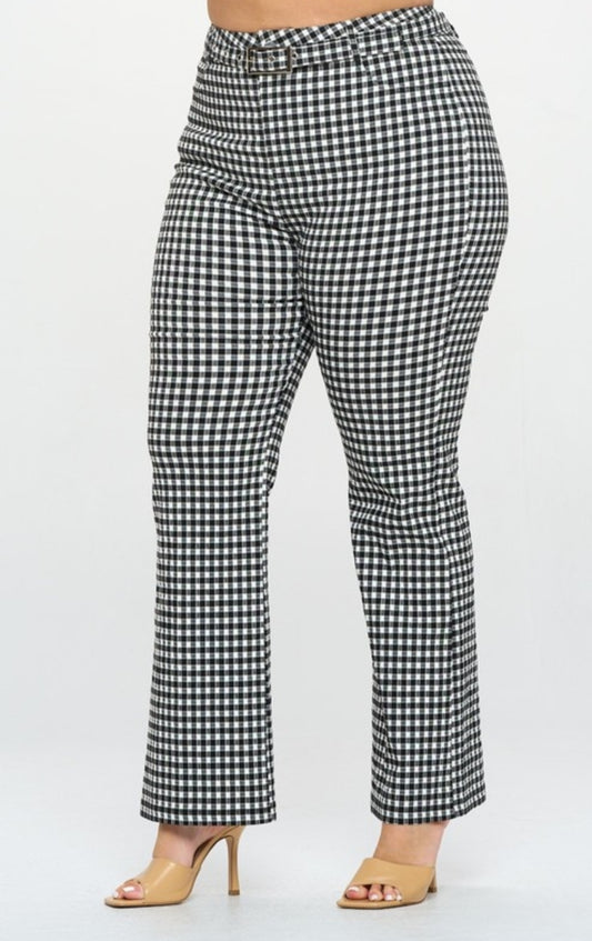 Must Have Checkered Pants- Plus Size