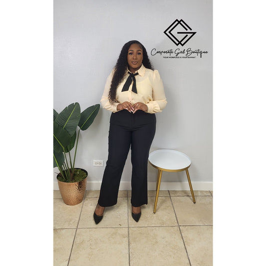 Vintage Charm Tie Blouse