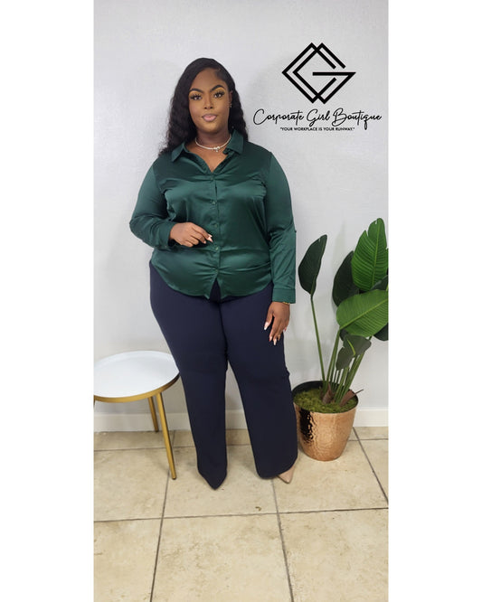 Office Worthy Orange Blouse-Plus size Blouse