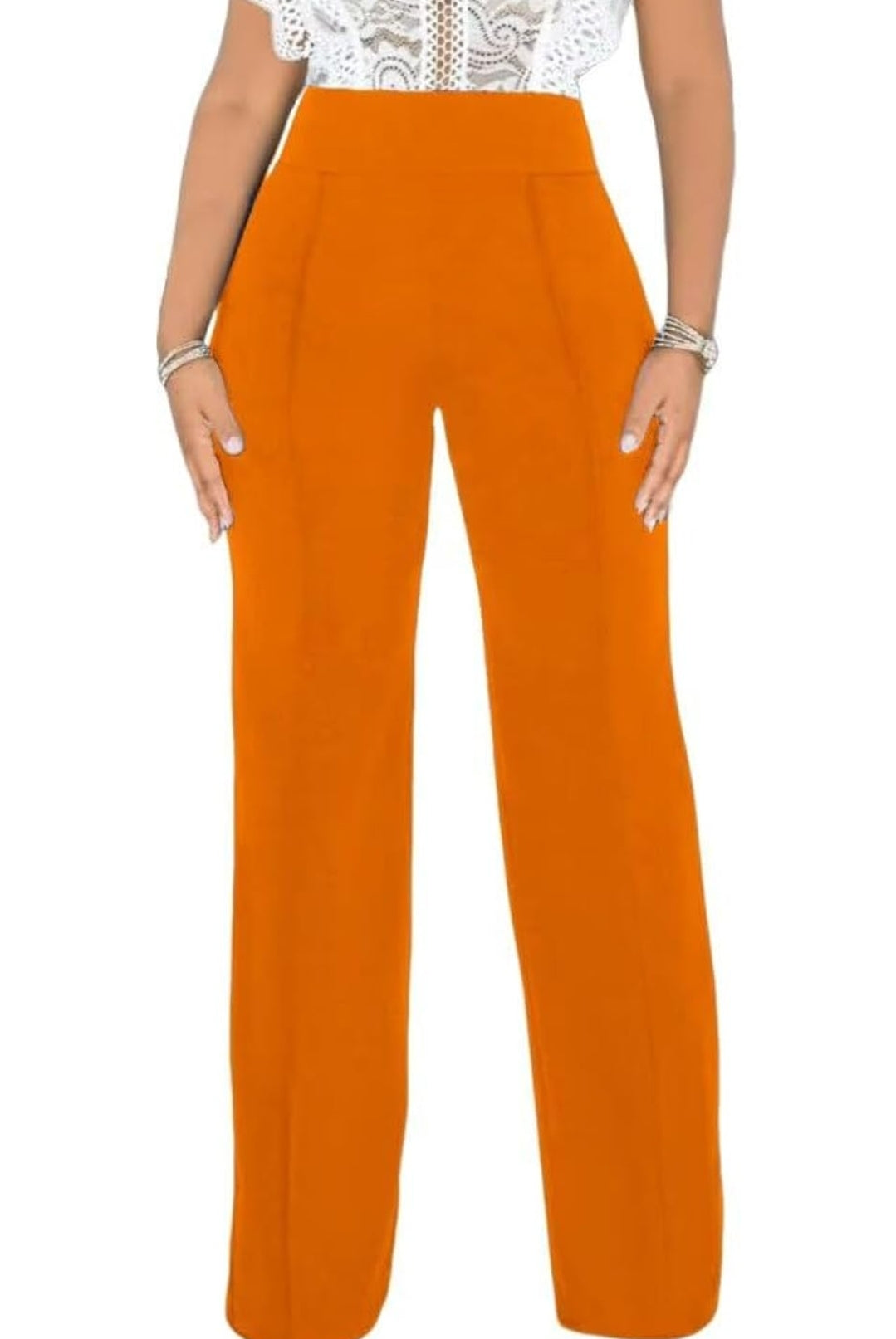 Wide Leg Dress Pants - Plus Size
