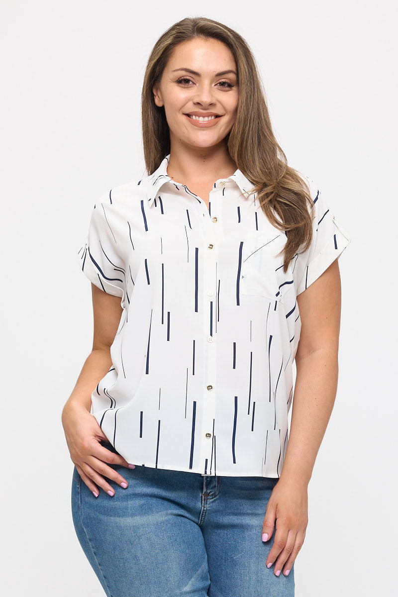 Get In Line Blouse PLUS SIZE