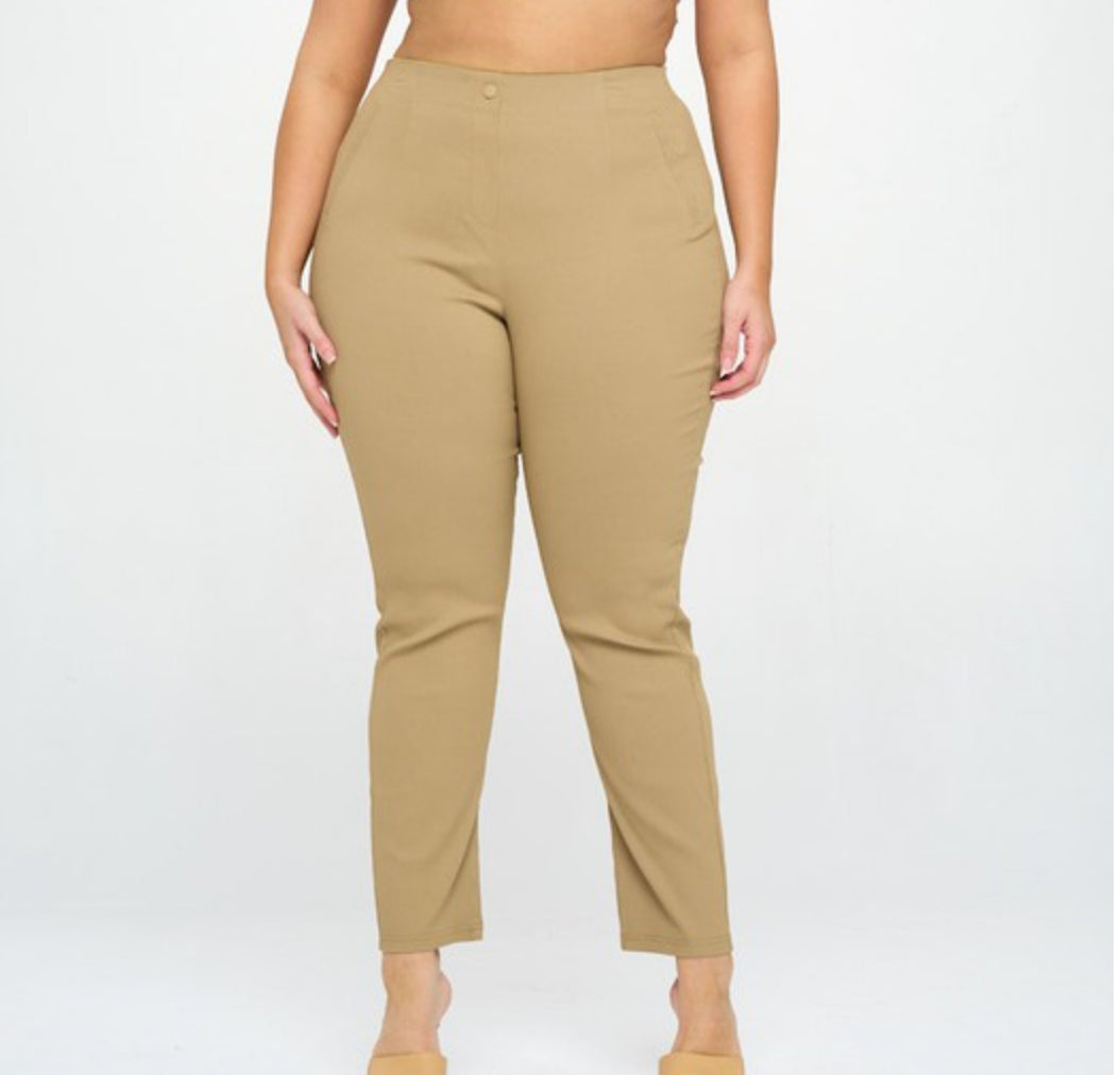 Wide Leg Plus Size Dress Pants- Plus size