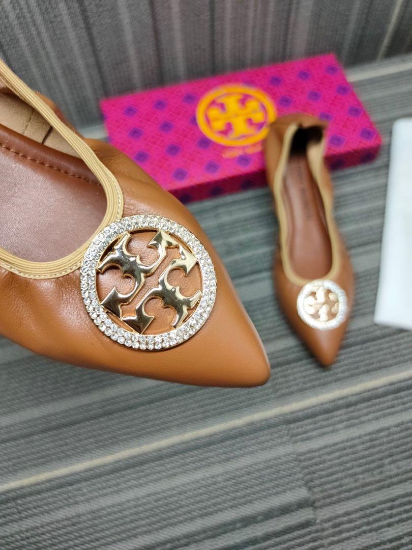 Tory Burch Embellished Pointed Ballet Flats