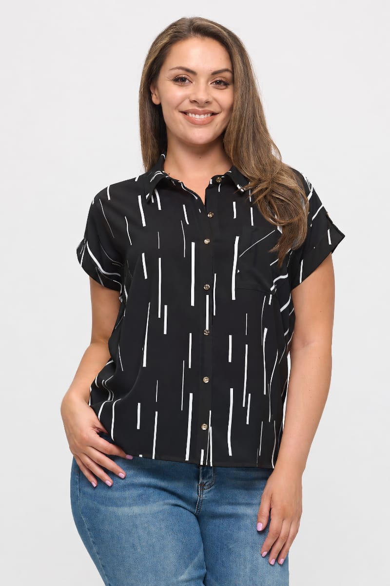 Get In Line Blouse PLUS SIZE