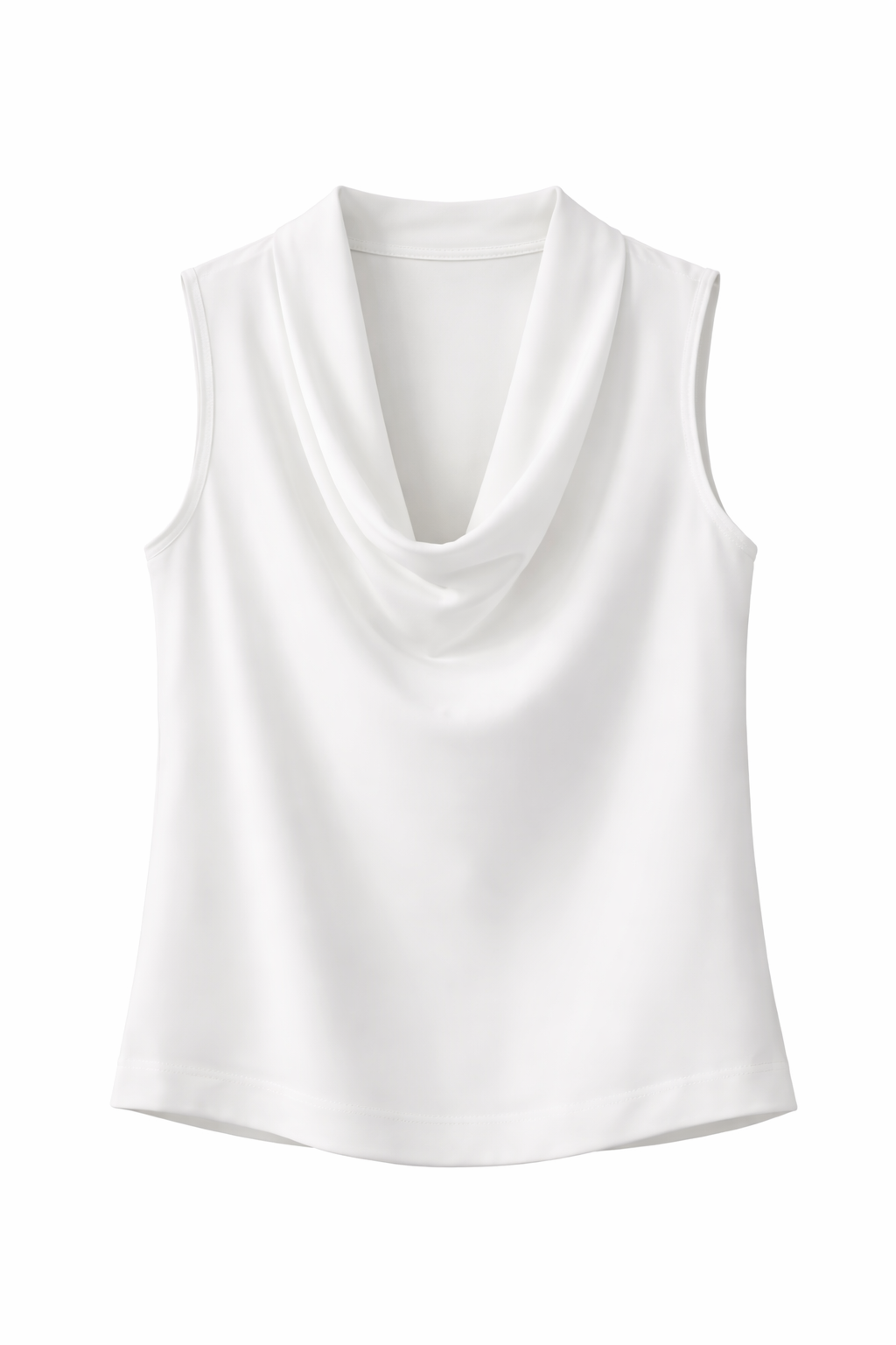 Satin Draped Collar Blouse