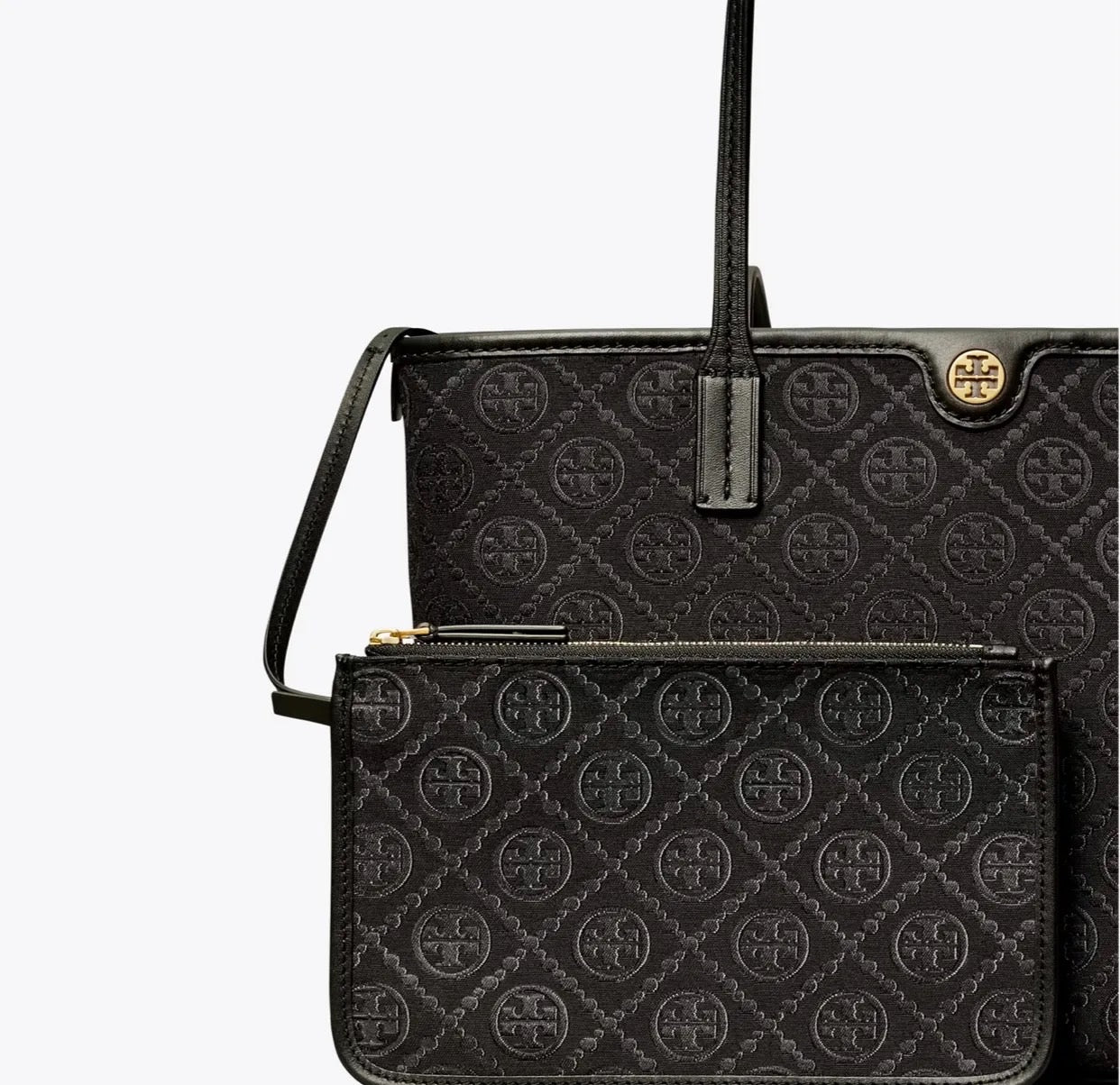 Tory Burch Monogram Zip Tote