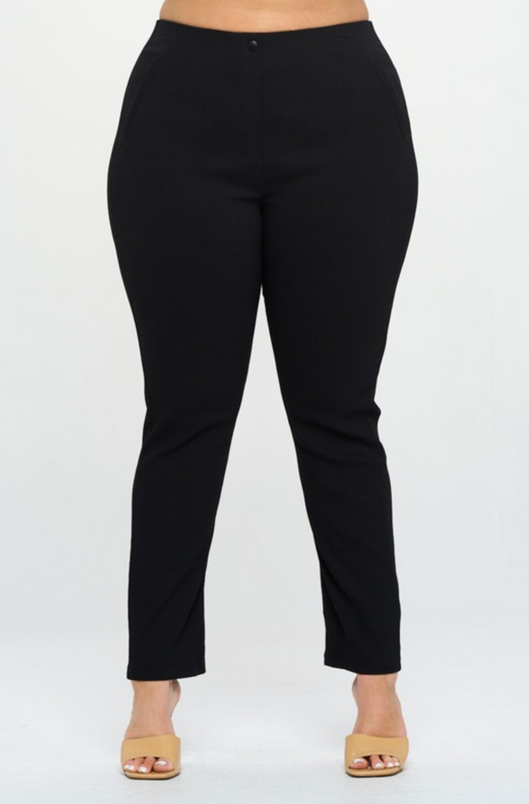 Wide Leg Plus Size Dress Pants- Plus size