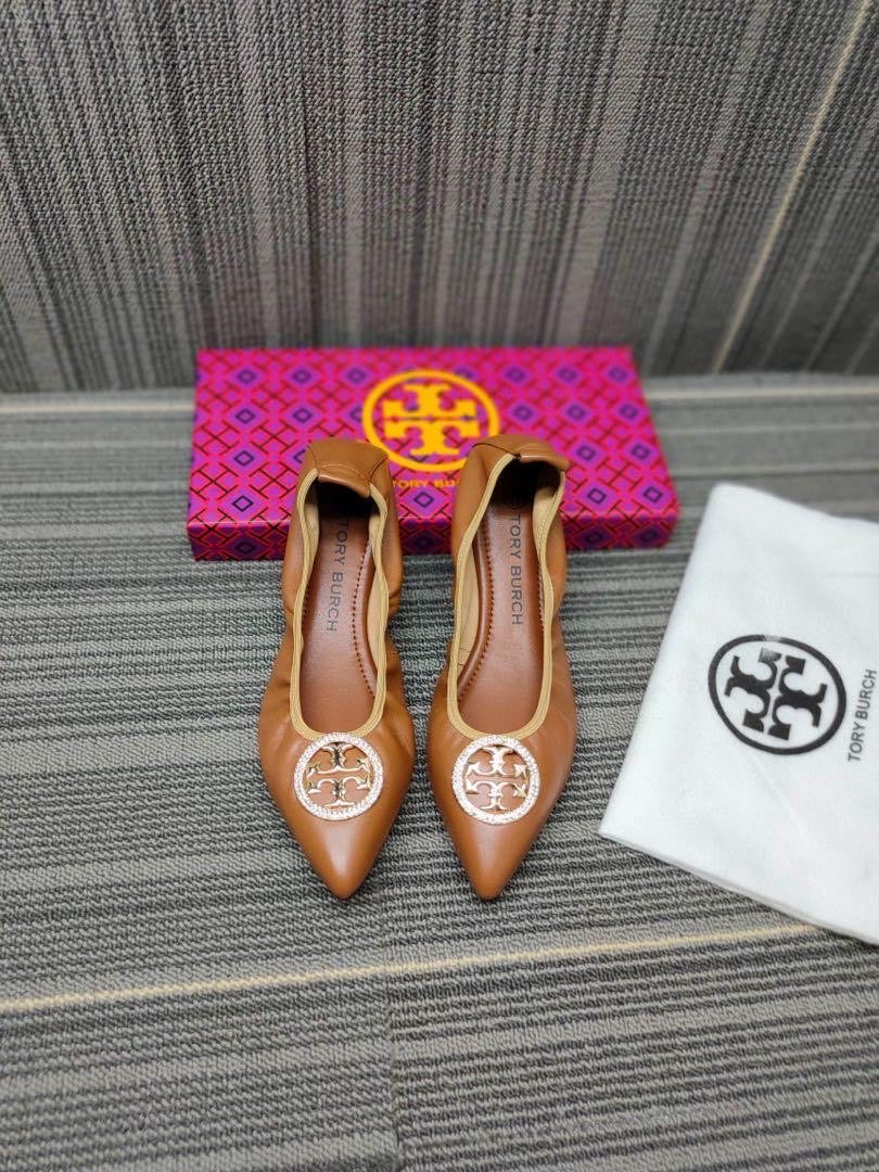 Tory Burch Embellished Pointed Ballet Flats