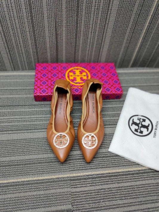 Tory Burch Embellished Pointed Ballet Flats