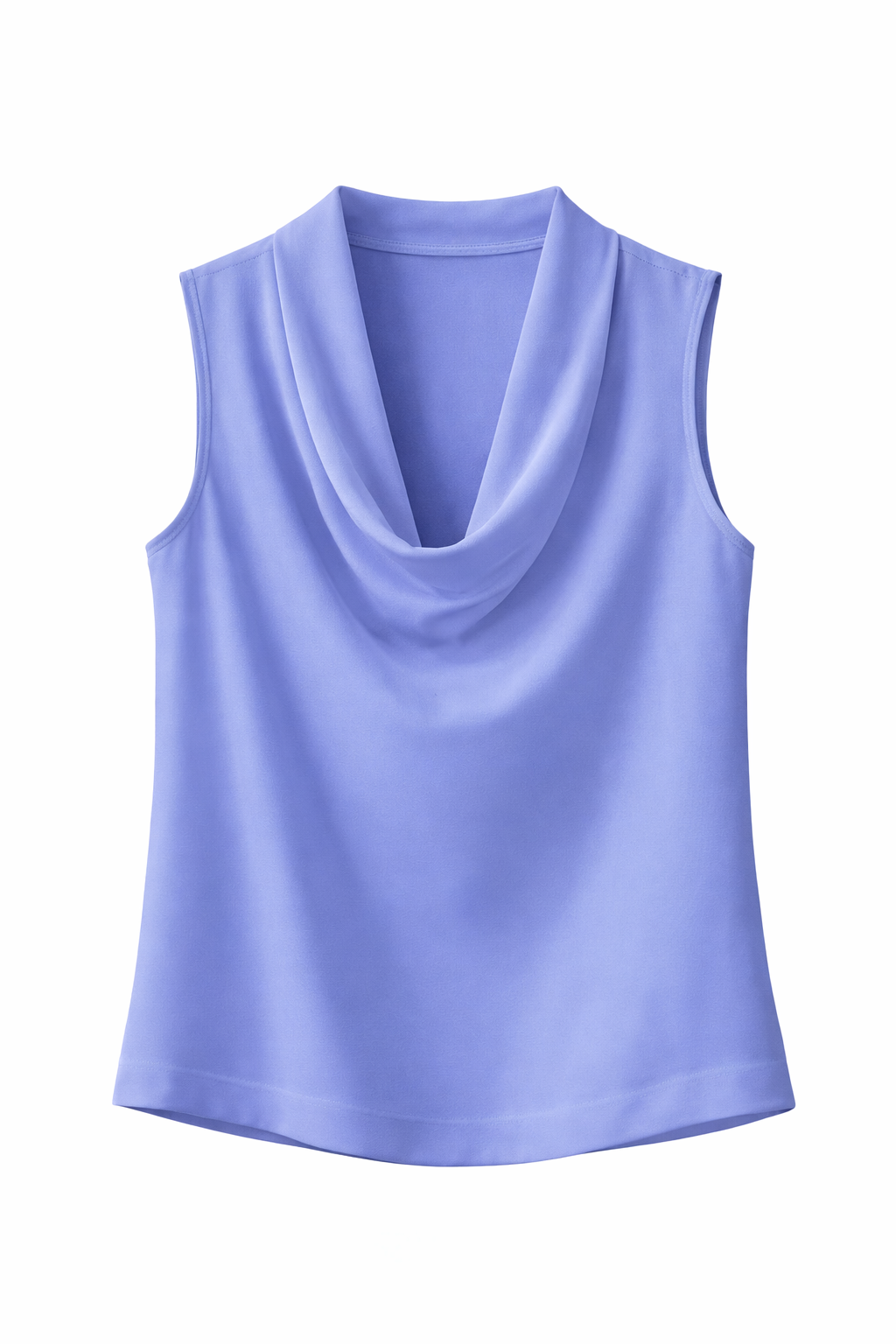 Satin Draped Collar Blouse