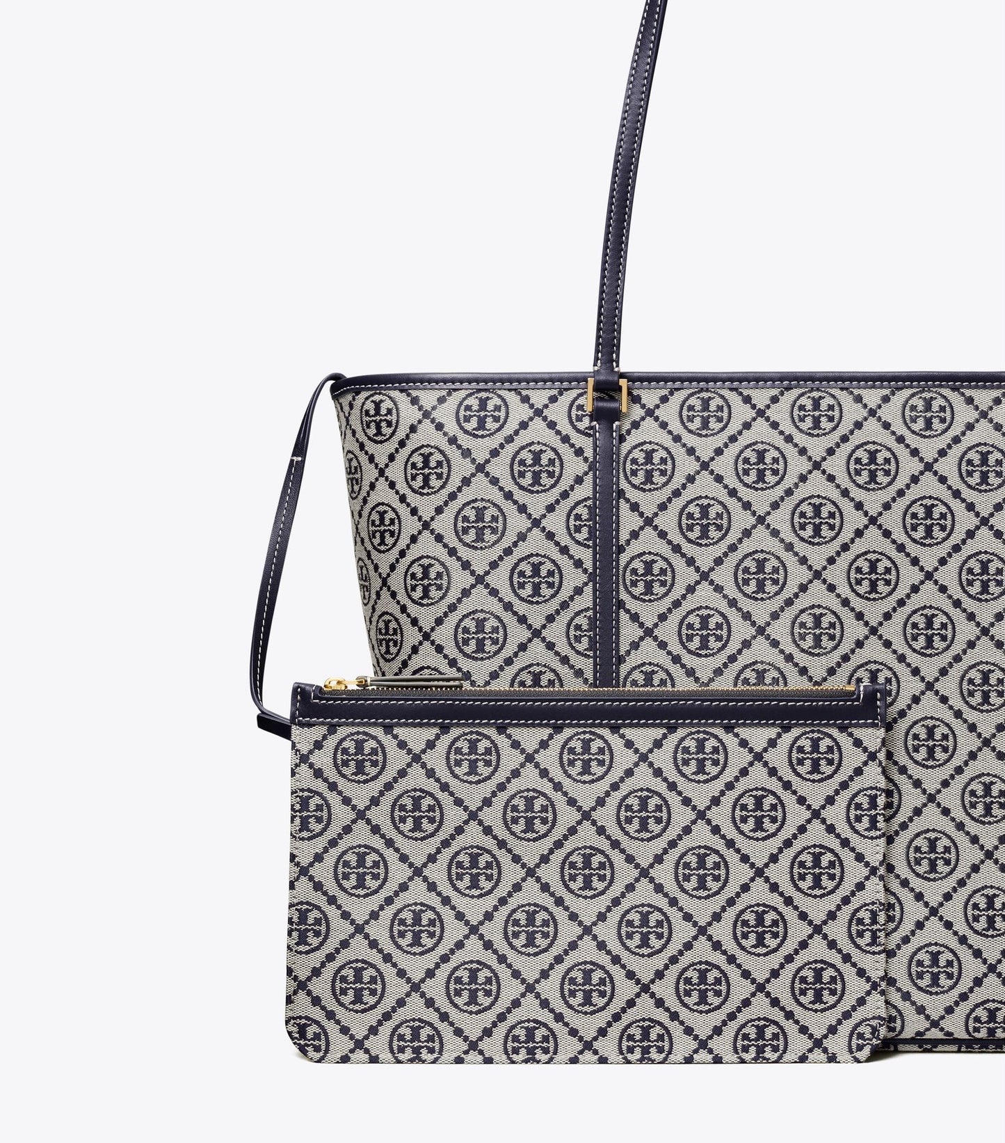 Tory Burch Monogram Zip Tote