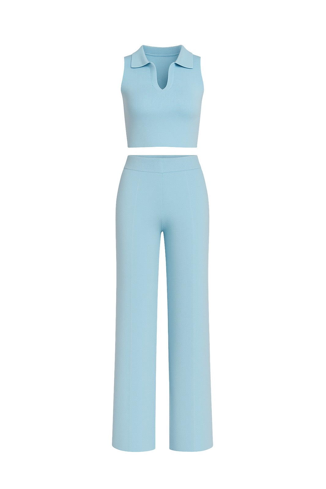 Two Piece V-Neck Knit Set