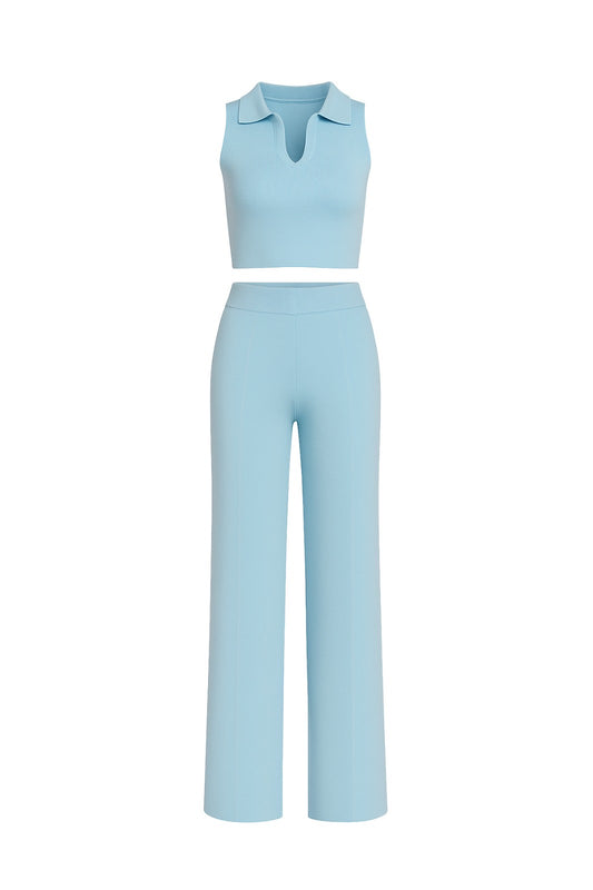 Two Piece V-Neck Knit Set