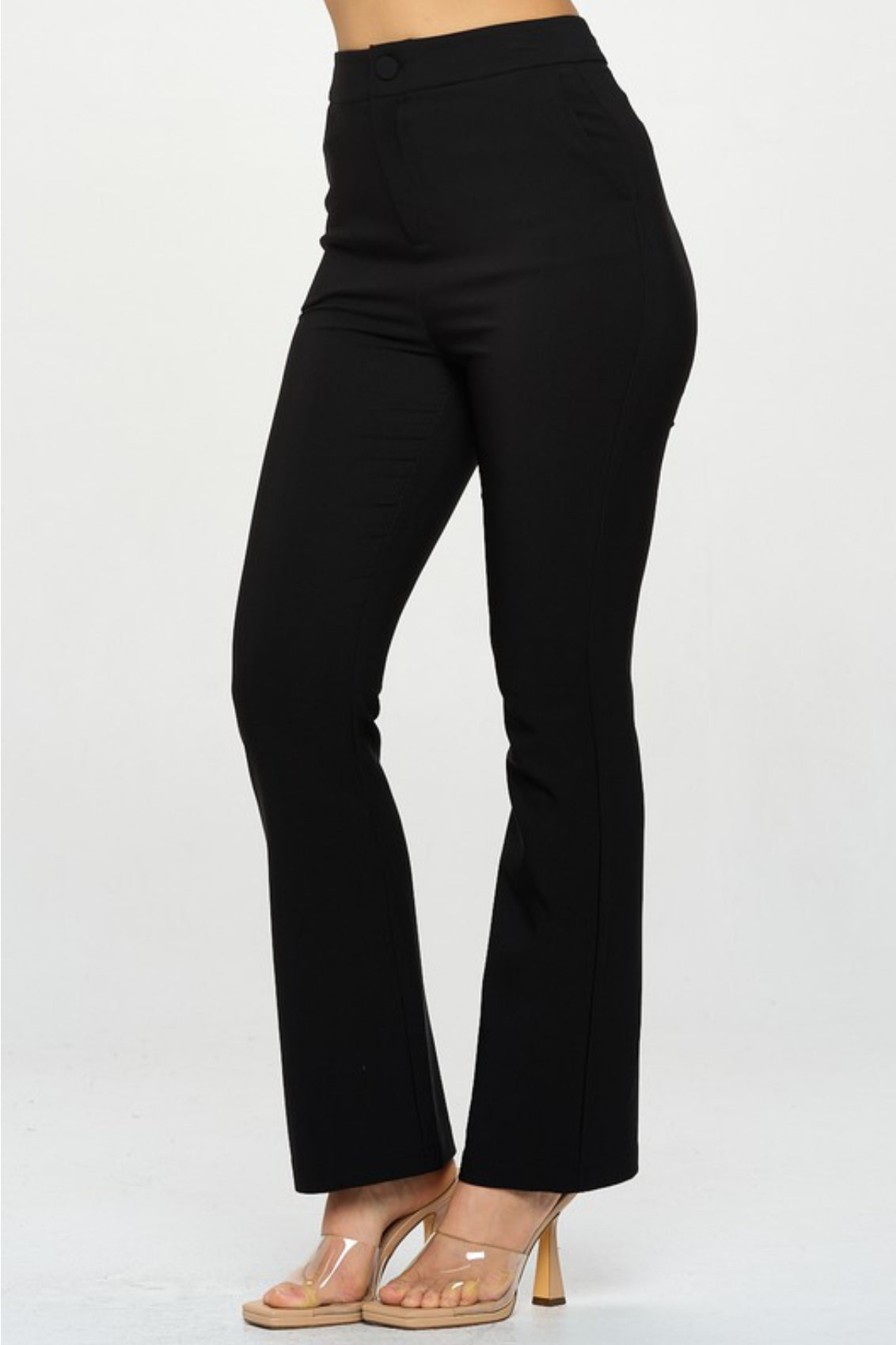 High Waisted Flare Leg Pants