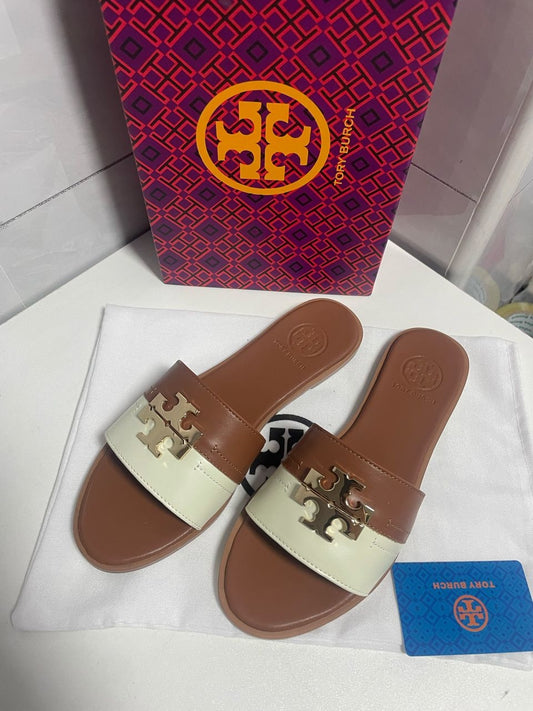 Two-Tone Tory Burch Slides