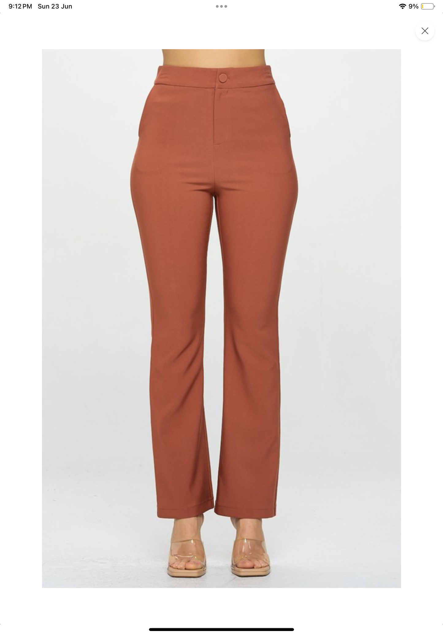 High Waisted Flare Leg Pants