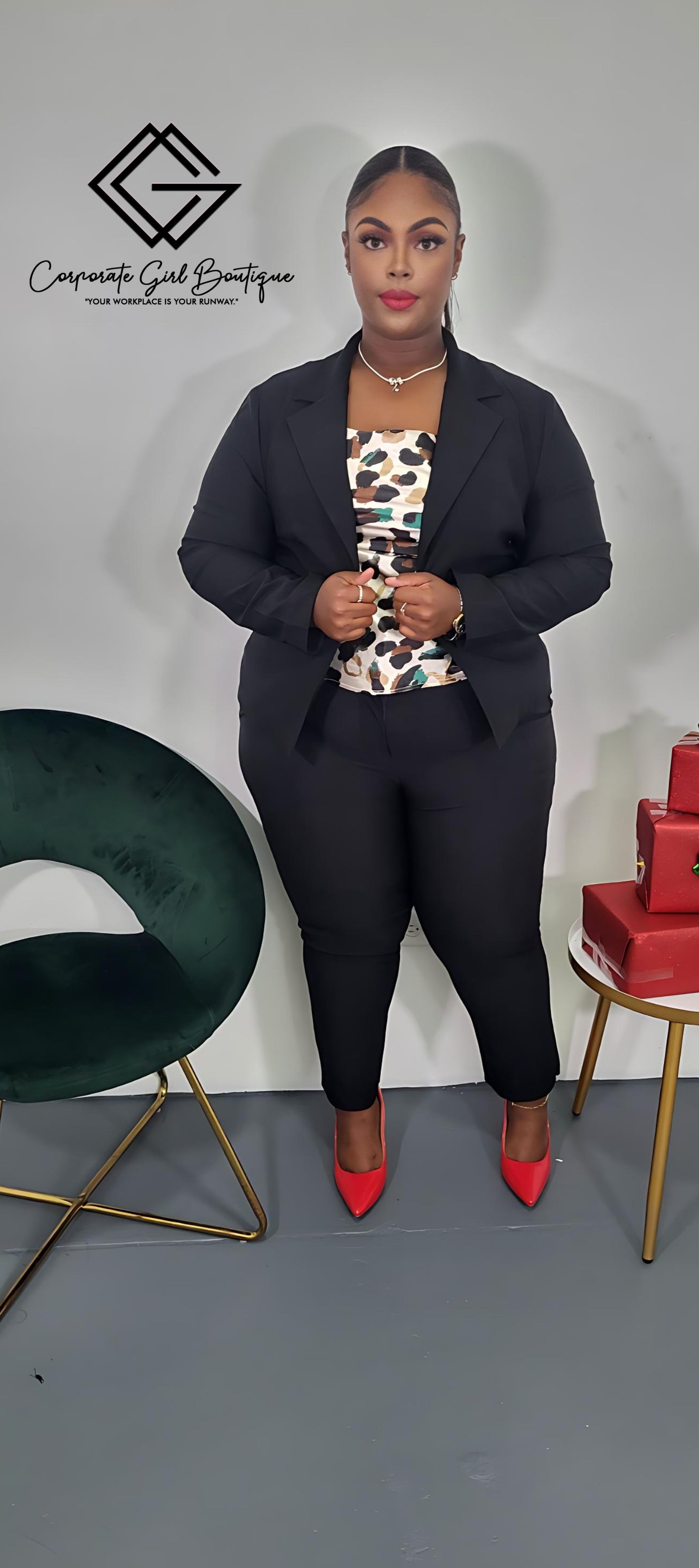 Office Baddie Suit- Plus Size