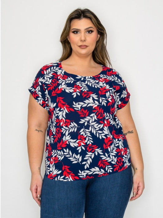Princess Sleeve Floral Blouse- Plus size