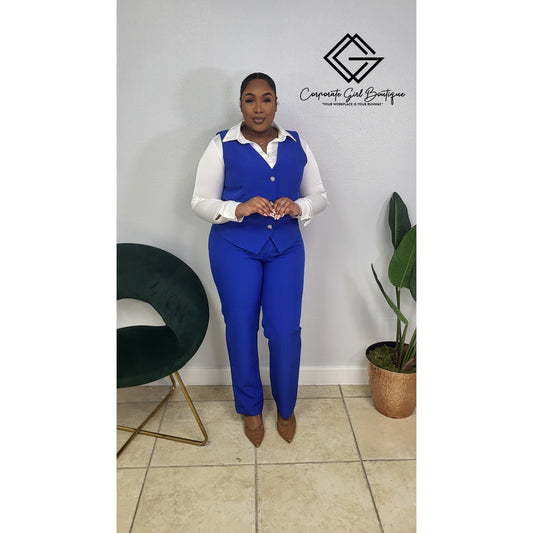 Royal Command Vest Set- Plus Size