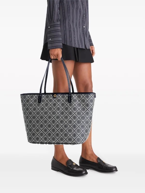 Tory Burch Monogram Zip Tote
