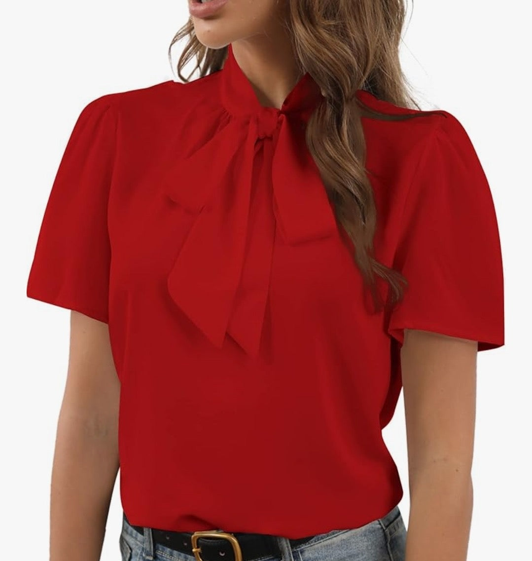 Executive Bow Blouse- Plus size